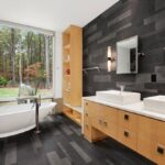 100 идей для дизайна ванной комнаты в черно-белых тонах