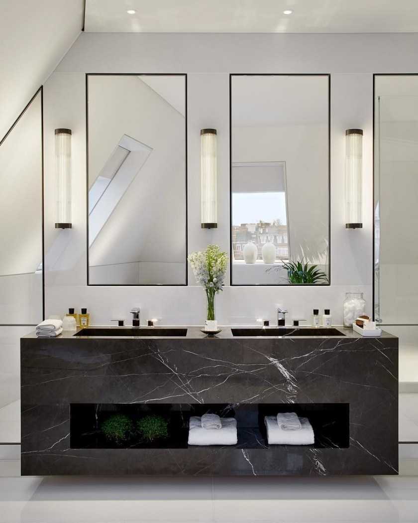 Умывальник с зеркалом в ванную комнату