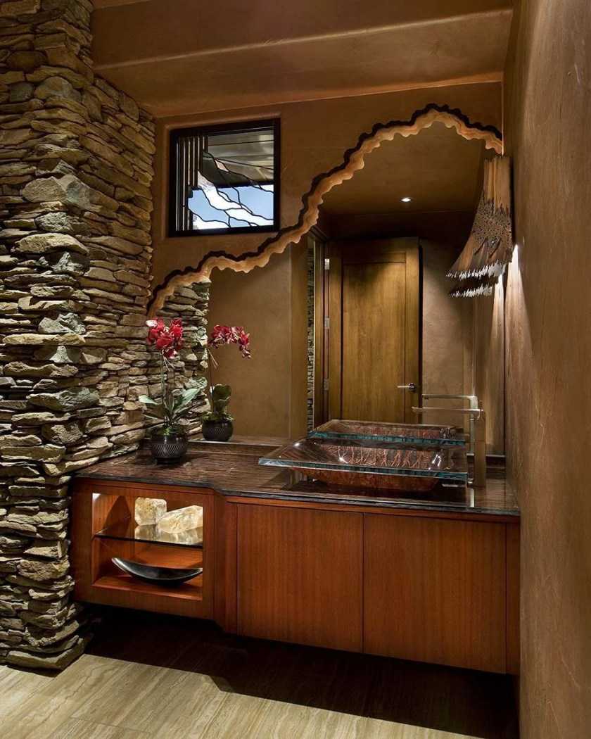 Необычные Ванные комнаты из дерева