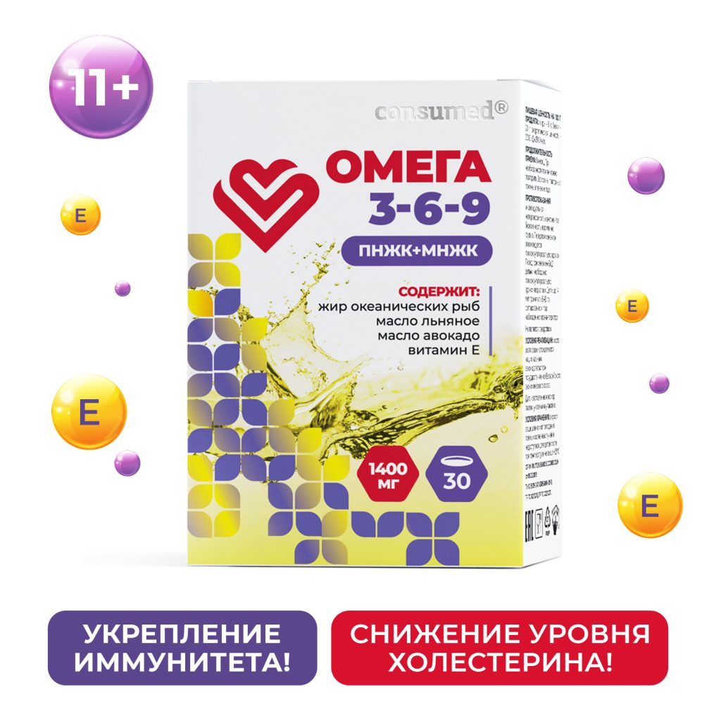 Омега 3-6-9 1400 мг №30 - инструкция, состав, цена на официальном сайте  Consumed