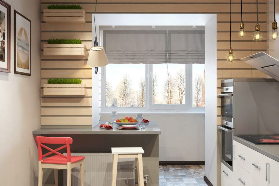 Кухня, совмещенная с балконом: дизайн, ремонт
