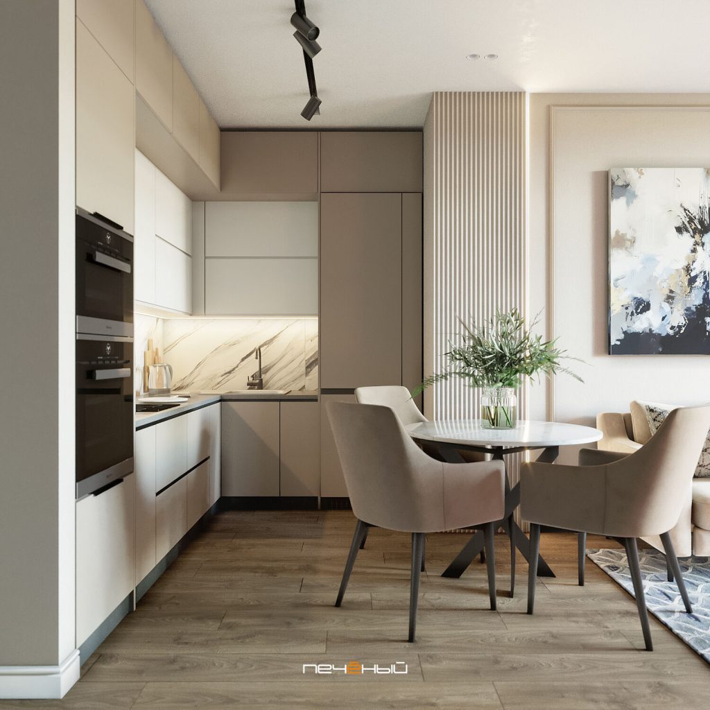Дизайн светлой кухни-гостиной 2023 (39 фото)| «Печёный»